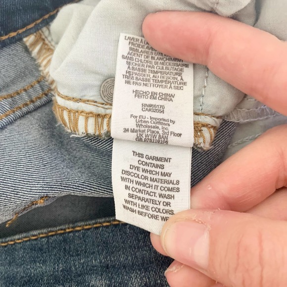 Free People Dark Wash Blue Stretch Denim Jeans Women's Size 29 - Picture 7 of 8